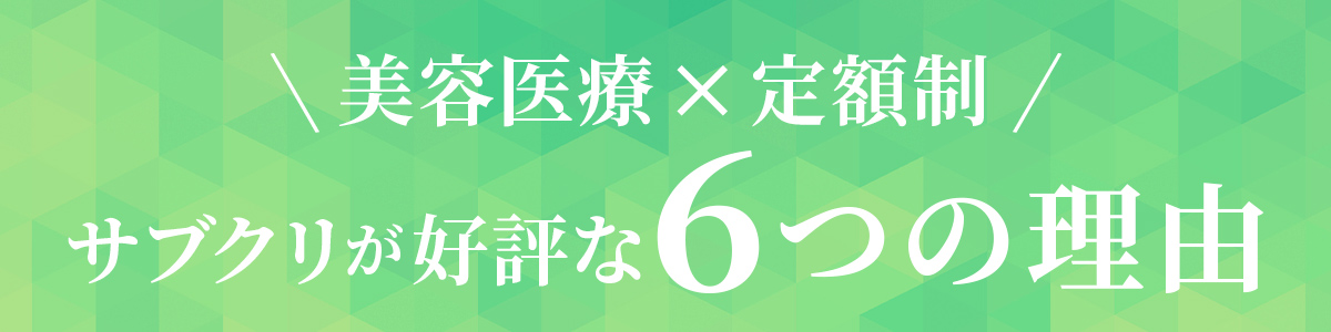 サブクリサービスの好評な6つの理由
